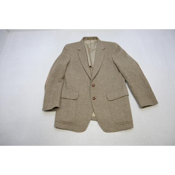 VTG Boston Harbor Tweed Handwoven Wool Blazer Sports Jacket Mens Sz 38 R - Picture 10 of 13